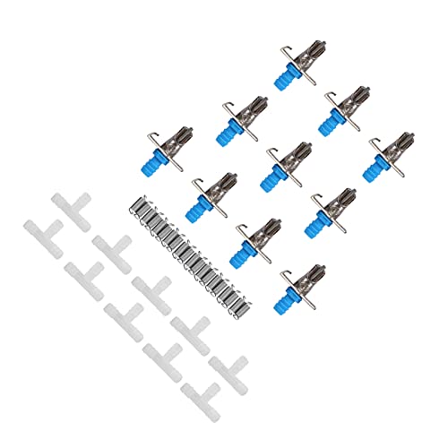 FAUOSWUK 10pcs Kaninchentrinker Nippel Wasserer, Edelstahl -Haustier -Trinkwasserwerkzeug mit Abnehmbaren Teilen Zur Einfachen Reinigung, Einschließlich T -Rohr und Federn von FAUOSWUK