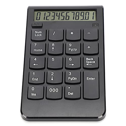 FAUOSWUK 19 Taste Numericastey, 2,4 G Drahtlose Numerische Tastatur Tragbare Drahtlose Nummer für den Laptop -PC -Desktop -Pad -Plug and Play (Schwarz) von FAUOSWUK