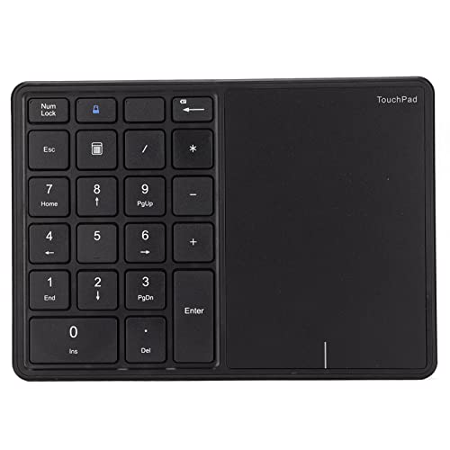 FAUOSWUK 22 Numerische Tastatur der Taste, BT5.0 und 2,4 G Drahtloser Numerischer Tastatur mit Schnittstelle Vom Typ C -Schnittstelle Tragbarer Drahtloser Number -Pad -Pad -Plug and Play (Schwarz) von FAUOSWUK