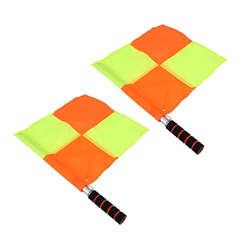 FAUOSWUK 2pcs Schiedsrichterflagge, Stoffkleid -Edelstahlstange mit Schwammgriff für Fußballhockeyspiele für Fußballhockeyspiele FAUOSWUK 2pcs Schiedsrichterflagge, Stoffkleid -Edelstahlstange mit Schwammgriff für Fußballhockeyspiele für Fußballhockeyspiele von FAUOSWUK