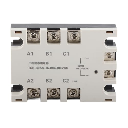 FAUOSWUK 3 Phase SSR Festkörperrelais, 40A AC Bis AC 90‑250 VAC -Steuerung mit 3 Phasenrelais für die Industrielle Automatisierung CNC -Maschinerie von FAUOSWUK
