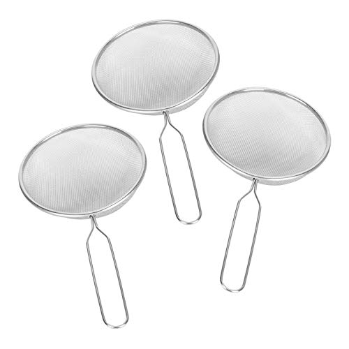 FAUOSWUK 3 Stück Edelstahl Haustier Abfall Schaufel Scooper Wurf Reiniger, Reptilien Sand Schaufel für Schildkröten Eidechse Reptil mit Hoher Dichte Netz Rostfrei von FAUOSWUK