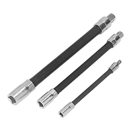 FAUOSWUK 3pcs 1/2in 1/4in 3/8in Flexibler Magnetbithalter Federstahlverlängerungsstange Set mit Verriegelungsmagnetspitze für Elektrische Bohrer Automobilreparatur von FAUOSWUK