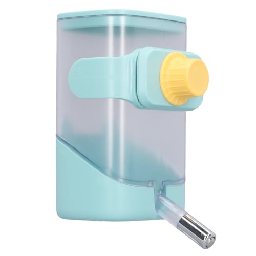 FAUOSWUK Automatischer Haustierwasserspeiserspender, Edelstahlkäppchen -Käfig Hängende Wasserschale für Katzen Hunde Kaninchen Meerschweinchen mit ABS Plastik 10 X 12 X 17,5 cm (#1) von FAUOSWUK
