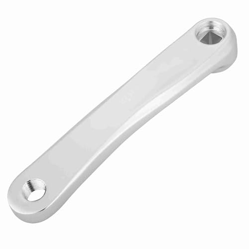 FAUOSWUK Fahrrad Linker Kurbelarm, Linker Seitenrad Kurbelarmarm 170 -mm -Aluminiumlegierung Ersatzleichte Hochfestigkeit mit Quadratischem oder Rhombischem Loch für die Fahrradreparatur (Silber #03) von FAUOSWUK