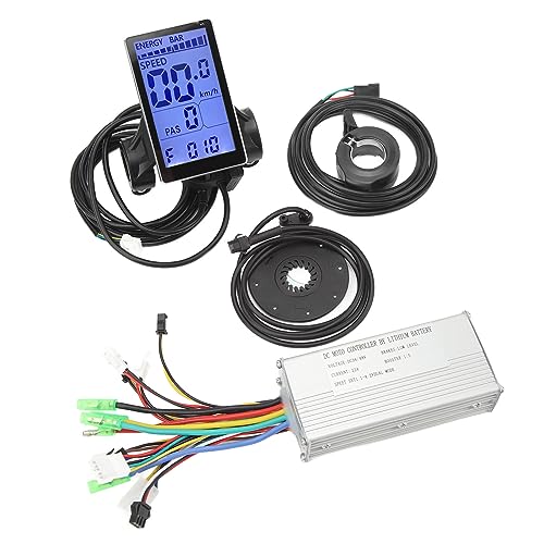FAUOSWUK Fahrrad -Lithium -Umrechnungskit, Elektrofahrradcontroller 22A mit M5 Display Panel Daumen Drosselklappenantrieb für 500 -W -Motor von FAUOSWUK