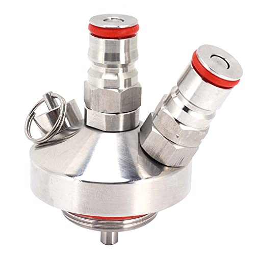 FAUOSWUK Mini -Fass -Spender, Doppelkugelschloss Edelstahl Mini -Fass -Bier -Spender -Kit für 2L 3,6L 5L Fässer Homebrew Tool Supply Fass Spender von FAUOSWUK