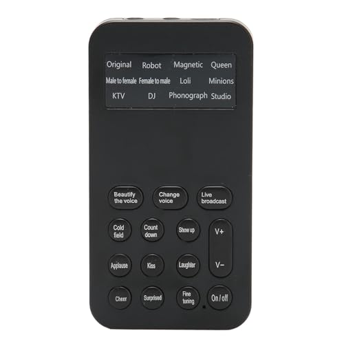 FAUOSWUK Stimmwechsler-Gerät, 3,5-mm-Stimmwechsler, 8 Soundeffekte, Tragbare Soundkartenmaschine mit Stimmschlüssel für Telefonanrufe, Gaming-Computer, Tablet von FAUOSWUK