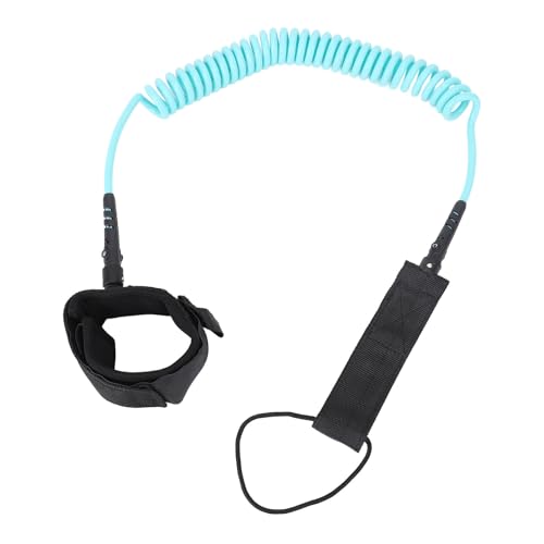 FAUOSWUK Surfboard -Leine, 9,8 -Fuß -Paddelplatten -Surfboard -Leine, Rotation Surf Spiral TPU Coiled Stand Up Paddleboard Seil Zum Surfen, Paddelboarding und Verhinderung der (Grün) von FAUOSWUK