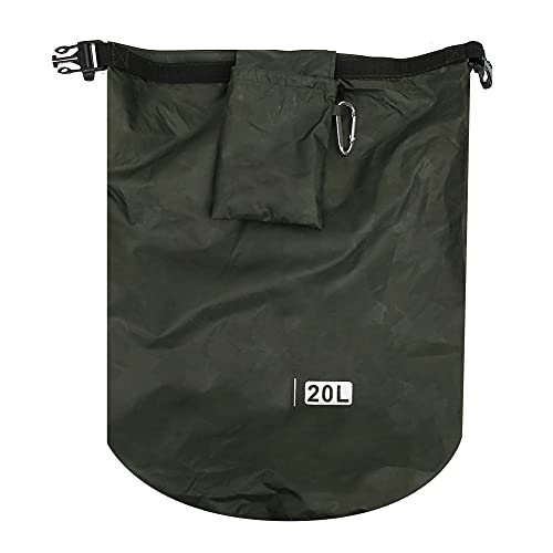 FAUOSWUK Trockenbeutel Im Freien, Faltbare PVC -Aufbewahrungsbeutel 5L 20l 50 L mit Bergsteige Schnalle Zum Camping -Wanderwanderungsradfahren (20l) von FAUOSWUK