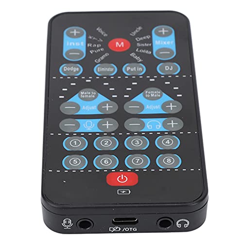 FAUOSWUK Voice Changer Sound Card für DJ, Studio, Karaoke mit 8 Soundeffekten und 3,5 -mm -Sound -Schnittstelle Handheld Live Sound Card für Mobiltelefon, Computer, Computer FAUOSWUK Voice Changer Sound Card für DJ, Studio, Karaoke mit 8 Soundeffekten und 3,5 -mm -Sound -Schnittstelle Handheld Live Sound Card für Mobiltelefon, Computer, Computer von FAUOSWUK