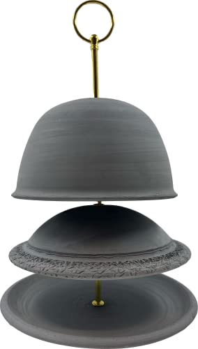Teelichtofen Premium Teelichtheizung Handmade Alternative Heizung autark heizen Tischkamin Teelichter Kerzenheizung Grau von FAVELOT