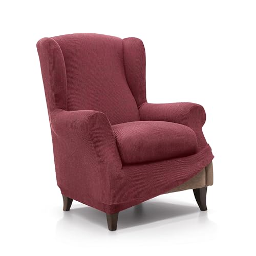 FAVERTI® Elastischer Ohrensesselbezug von 70 bis 100 cm | Modell Reale | Dunkelfuchsia | Verstellbarer Ohrensesselbezug | Qualitätsschutz aus Jacquard-Stoff und Baumwolle von FAVERTI