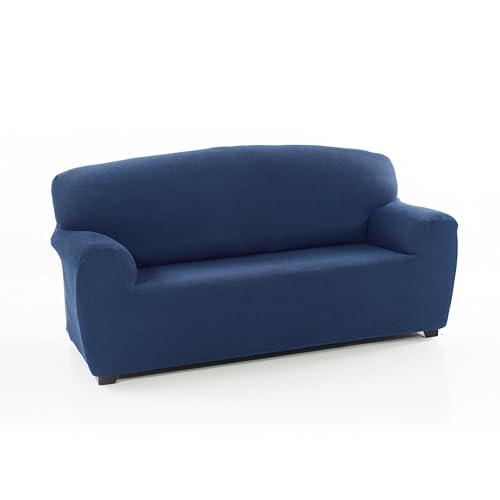 FAVERTI® Elastischer Sofabezug für 3-Sitzer von 180 bis 220 cm | Modell Reale | Blau | Sofabezug | Hochwertiger Schutz aus Jacquard-Stoff in Baumwolloptik von FAVERTI