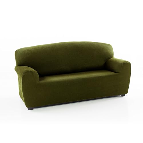 FAVERTI® Elastischer Sofabezug für 3-Sitzer von 180 bis 220 cm | Modell Reale | Rasen | Sofabezug | hochwertiger Schutz aus Jacquard-Stoff in Baumwolloptik von FAVERTI