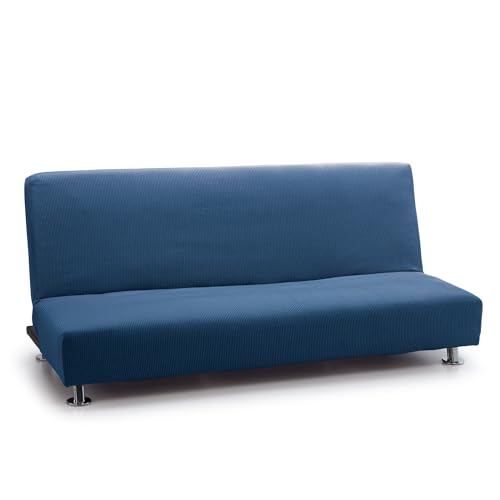 FAVERTI® Elastischer Sofabezug für Schlafsofa, 3-Sitzer, Modell Reale | Blau, Universal-Sofabezug | Qualitätsschutz aus Jacquard-Stoff von FAVERTI