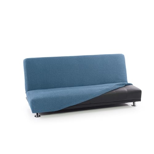 FAVERTI® Sofabezug Click Clack 3-Sitzer von 160 bis 200 cm | Modell Novelle | Himmelblau | Super elastischer Bezug ideal für jedes Sofa | Qualitätsschutz Jacquard Touch Baumwolle von FAVERTI