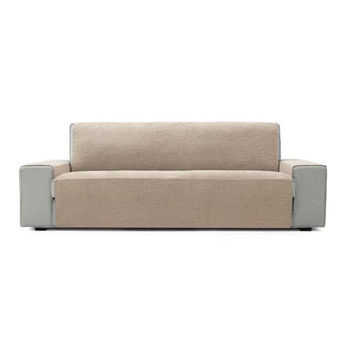 FAVERTI® Sofaüberwurf für 3-Sitzer, 160 cm, Modell Pego, Beige, Chenille, besonders weich, hochwertiger Sofaschutz, recyceltem Material von FAVERTI