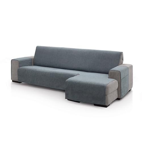 FAVERTI® Sofaüberwurf für Chaiselongue, Eckteil rechts 280 cm (vorn) | Modell PEGO | Dunkelgrau, extra weicher Chenille, hochwertiger Chaiseschutz, recyceltem Material von FAVERTI