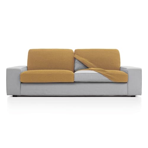 FAVERTI® Super elastischer Sofabezug mit den Maßen 50-85 cm x 70-100 cm und 10-20 cm Höhe, Modell Novele, Sitzbezug oder Rückenlehnenbezug für Sessel oder Sofa, Gelb von FAVERTI