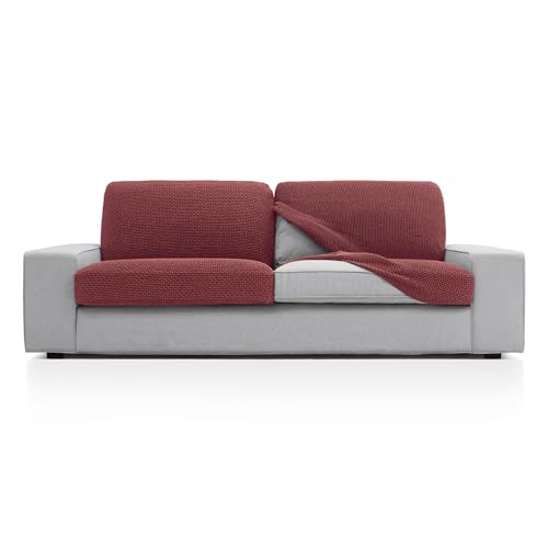FAVERTI® Super elastischer Sofabezug mit den Maßen 85-125 cm x 100-140 cm und 10-20 cm Höhe | Modell Novele | Sitzbezug oder Rückenlehne für Sessel oder Sofa, Dunkelfuchsia von FAVERTI