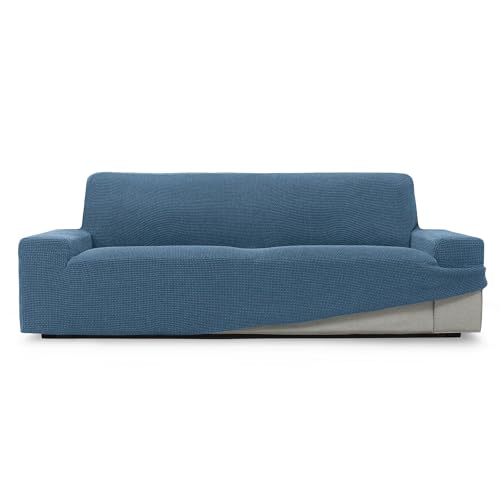 FAVERTI® Super elastischer Sofabezug für 2-Sitzer von 140 bis 180 cm | Modell Novelle | Himmelblau | Universalbezug, ideal für Jede Form von Sofas, hochwertiger Jacquard-Stoff, Baumwollgefühl von FAVERTI