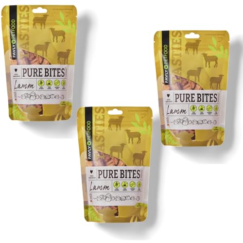 FAVLY Petfood Trainingsleckerli für Hunde - Sorte: Lamm (Monoprotein) 360g - getreidefrei, zuckerfrei, kleines & softes Hundeleckerli - hohe Akzeptanz (3er Pack) von FAVLY Petfood
