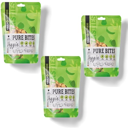 FAVLY Petfood Trainingsleckerli für Hunde - Sorte: Veggie 360g - getreidefrei, zuckerfrei, kleines & Crunchy Hundeleckerli, Hundekeks - hohe Akzeptanz (3er Pack) von FAVLY Petfood