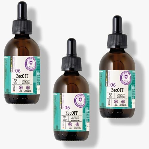 FAVLY – ZecOFF Zeckenschutz flüssig für Hunde 3x50ml Set – pflanzlich basiertes allergikerfreundliches Spot-On Zeckenmittel mit Saltidin, Eukalyptus & Neemöl – gegen Parasiten ohne Nervengifte FAVLY – ZecOFF Zeckenschutz flüssig für Hunde 3x50ml Set – pflanzlich basiertes allergikerfreundliches Spot-On Zeckenmittel mit Saltidin, Eukalyptus & Neemöl – gegen Parasiten ohne Nervengifte von FAVLY Petfood