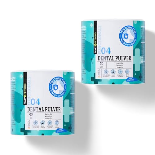 FAVLY Petfood - DENTAL Pulver für Hunde - bei Maulgeruch & hartnäckigem Zahnbelag - mit Anti-Zahnstein Formel - mit Bio-Chlorella & Heilkräutern - 2X 250g FAVLY Petfood - DENTAL Pulver für Hunde - bei Maulgeruch & hartnäckigem Zahnbelag - mit Anti-Zahnstein Formel - mit Bio-Chlorella & Heilkräutern - 2X 250g von FAVLY Petfood