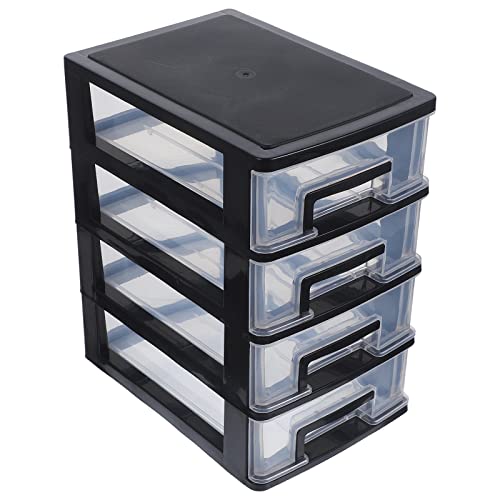 FAVOMOTO 4 Layers Schubladenschrank Schubladen Desktop Storage Organizer Klare Schubladen Transparente Schubladenboxen Container Storage Organizer Kommode Organizer Home Dresser von FAVOMOTO