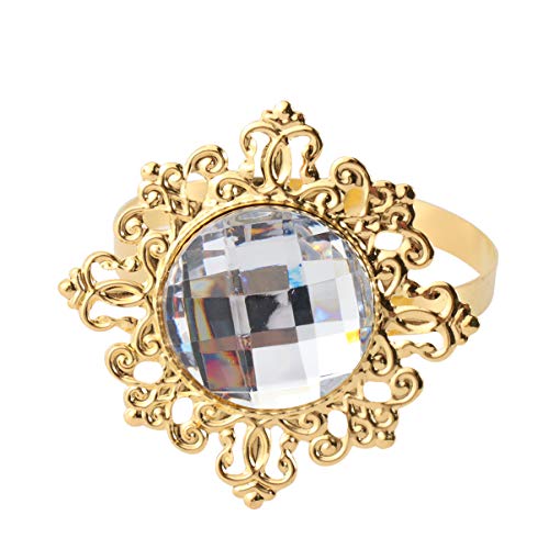 FAVOMOTO 12 Stücke Serviettenringe Gold Serviettenringe Gold Matt Serviettenringe Set Gold Serviettenhalter Serviettenringe Schnallen Serviettenringe für Hochzeit, Geburtstag von FAVOMOTO