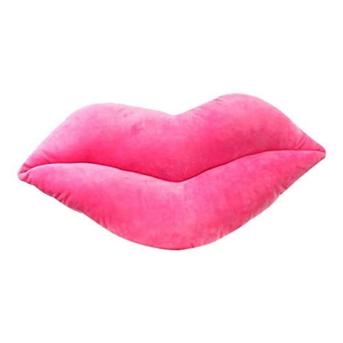 FAVOMOTO 3D Lippen Wurfkissen, Weicher Samt, Dekorative Kissen, Rotes Lippenkissen, Rotes Lippenkissen, Kissen, 3D, Lippenform, Dekoratives Kissen, Weiches Baumwoll Wurfkissen von FAVOMOTO