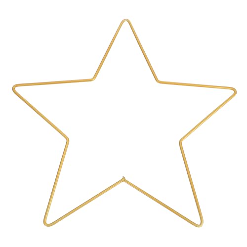 FAVOMOTO Pentagramm Geformte Makramee Zuhause - Stern Draht Kranz Rahmen Metall Stern Kranz Rahmen Draht Kranz Form Pentagramm Geformte Makramee Macht Ringe für Zuhause Neujahr Urlaub von FAVOMOTO
