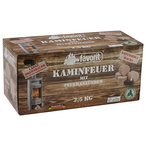FAVORIT Öko Jumbo Feueranzünder, 2,5 kg, Geschmacksneutral, Block, Feueranzünder von FAVORIT