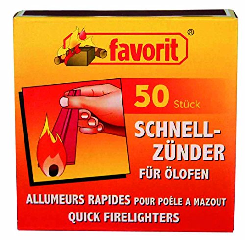 Favorit 3985059 Ölofenschnellanzünder mit integriertem Streichholz 50 Stück von Favorit