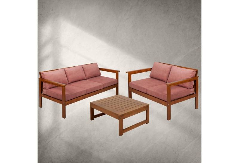 FAVRE Gartenlounge-Set FAVRE Gartenlounge-Set »Gartenlounge-Set »Gartenmöbel Set 3-teilig, (3-tlg., 3 Sofa, 2 Sofa und Couchtisch) von FAVRE