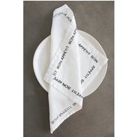 Gestickte Bon Appétit Servietten | 4Er Set von FAVRTableware