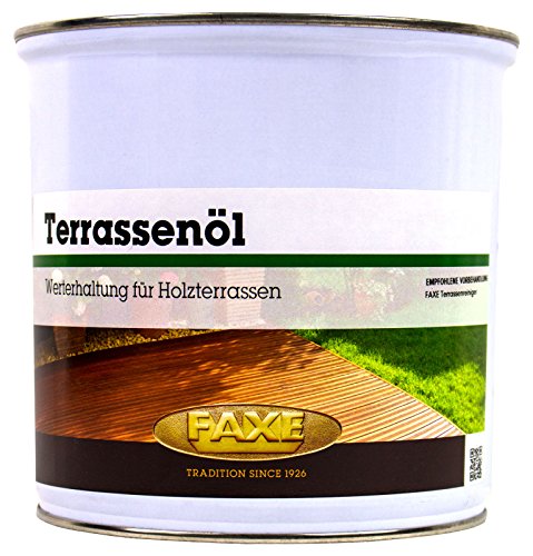 Faxe Terrassenöl teak 2,5L Holzöl Hartholzöl Gartenholzöl Holz Öl von FAXE