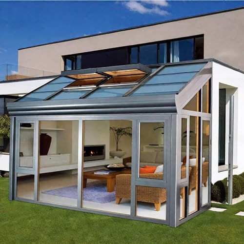 Dachausstiegsluke,Dachausstieg, Wohndachluke in Aluminium,Mehrzweckfenster,Kaltraumfenster, inklusive Eindeckrahmen Flügelanschlagseite(LxW 95x100cm/37.4x39.4in) von FAXJRU