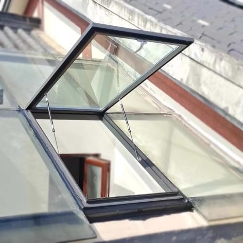 Dachausstiegsluke,Dachausstieg,Dachfenster,Mehrzweckfenster,Dachluke,Dachfenster für Schornsteinfeger,Beleuchtung und Lüftung,mit Aluminiumschale,2-fach Verglasung(78 * 98cm/30.7 * 38.6in) von FAXJRU