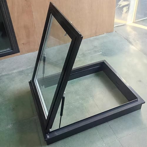 Dachausstiegsluke,Dachausstieg,Dachluke, Ausstieg, Dachwartungsluke, Dachfenster für Schornsteinfeger, Beleuchtung und Lüftung,Kellerabdeckung in Aluminium(35.4 * 35.4in/90 * 90cm) von FAXJRU