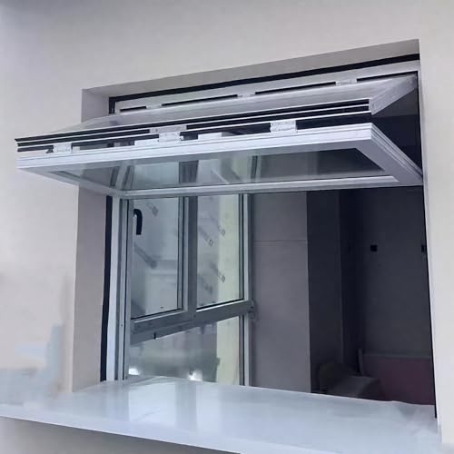 Faltbares Konzessions-Servierfenster, Aluminium-Schiebefenster mit Schloss, Wetterfestes Auf- und Ab-Fenster für Café, Bäckerei, Lebensmittelverkauf(32x42in (81x107cm)) von FAXJRU