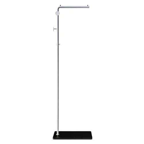 Garderobenständer, Kleiderständer aus Metall, Jackenständer mit 3 Haken, für Kleider, Hut und Handtasche, für Schlafzimmer oder Büro(White+black,59.1in/150cm) von FAXJRU