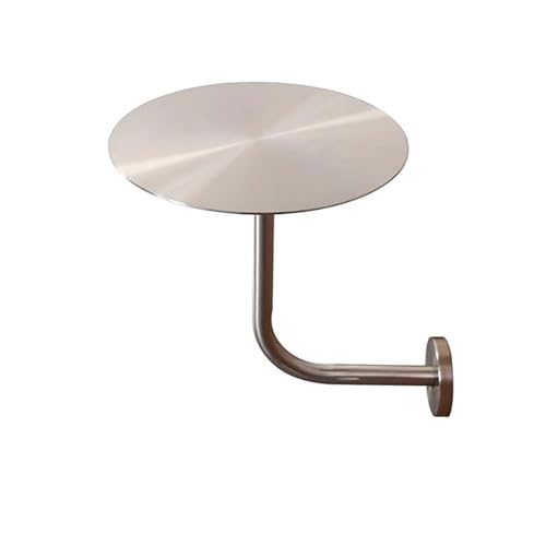 Runder Tisch zur Wandmontage, Kleiner Tisch aus Edelstahl, Schwebender Wandschreibtisch Stehtisch,L-förmiger Bistrotisch,An Der Wand Montierter Couchtisch,Sofa-Beistelltisch(40*37*30cm/15.8*14.6*11.8i von FAXJRU