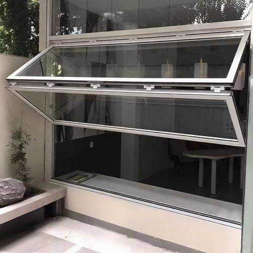 Schiebefenster Foodtruck-Klapp-Servierfenster Weiß, Auf- und Ab-Schiebefenster für Mobile Catering-Einheiten, Lüftungsfenster für Wohnhäuser, Wetterfest(White,32x36in/81x91cm) von FAXJRU