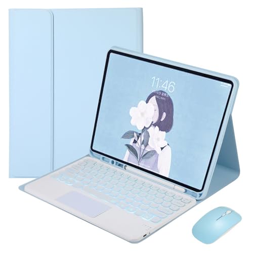 FAYGAOAI Tastaturhülle für Samsung Galaxy Tab S8 Ultra 14,6 Zoll 2022 (SM-X900/X906), 7 Farben Hintergrundbeleuchtung, Smart-Trackpad, magnetische, abnehmbare kabellose Tastatur mit S-Stifthalter von FAYGAOAI