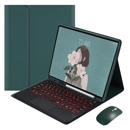 FAYGAOAI Tastaturhülle für iPad 10.2 9. / 8. / 7. Generation und Air 3, Pro 10.5, 7 Farben, Hintergrundbeleuchtung, Smart-Trackpad, magnetische, abnehmbare kabellose Tastatur mit S-Stifthalter von FAYGAOAI