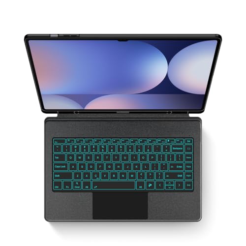 Tastatur Tasche für Samsung Galaxy Tab A9+/A9 Plus 11'' 2023, 7 Beleuchtungsfarben, Multi-Touch, Magnetische Abnehmbare Tastatur Bt Mit Stifthalter S-Pen von FAYGAOAI