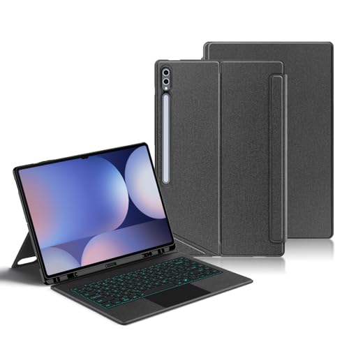 Tastaturhülle für Samsung Galaxy Tab S9 Ultra 14,6 Zoll 2023, Hintergrundbeleuchtung in 7 Farben, Trackpad Multi-Touch, abnehmbare Bt Tastaturhülle mit S-Pen-Halterung von FAYGAOAI